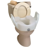 Elevated Toilet Seat with Armswith Lock-on Bracket