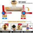 thumbnail image 4 of FeBohao Brass Garden Pants Splitter 3/4 "Pants Splitter 2 Way Heavy Duty with Extension Handles, 4 of 8