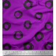 thumbnail image 1 of Soimoi Purple Cotton Jersey Fabric Line & Circle Geometric Fabric Prints By Yard 58 Inch Wide, 1 of 3