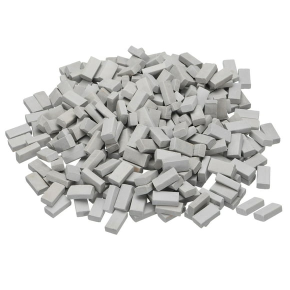Unique Bargains Miniature Bricks Clay Model Brick Building Set for Model Building Dolls Houses Garden Grey 300PCS