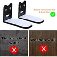 thumbnail image 2 of NATEFEMIN For Most Soundbars Home Theatre System 2 Pack Black Wall Mount Bracket Tough Metal Easy Secure Mounting Anti Slip, 2 of 9