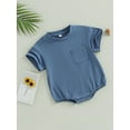 thumbnail image 3 of Bagilaanoe Newborn Baby Boy Girls Rompers Short Sleeve Bodysuits 6M 12M 18M 24M Infant Casual One Piece Short Jumpsuit, 3 of 8