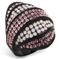 thumbnail image 1 of IP Black Ion Plating Stainless Steel Ring with Top Grade Crystal, Multi Color - Size 7, 1 of 1