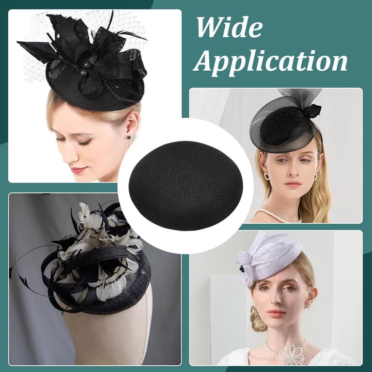 Black Sinamay Hat Fascinator Hat Base Headwear Fascinator  display picture 3