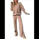 thumbnail image 2 of Conjunto de 2 Piezas para Mujer: Jersey de Punto de Larga Informal y Pantalón de Pierna . Conjunto Deportivo para Estar en Casa. Color Caramelo L, 2 of 10