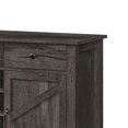 thumbnail image 3 of Benjara Syna 45 Inch Buffet Cabinet with 3 Storage Drawers, Wine Rack, Gray, 3 of 6