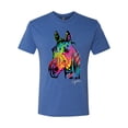 thumbnail image 2 of Colorful Rainbow Sea Turtle Animal Lover Mens Premium Tri Blend T-Shirt, Vintage Royal, X-Large, 2 of 3