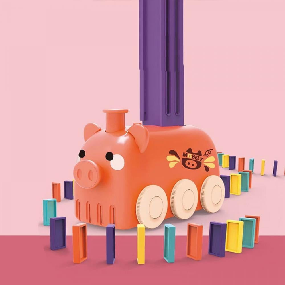 Jongmart Domino Train, 80 PCS Dominoes Electric Train Set for Kids 38