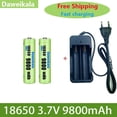 thumbnail image 2 of 2023 Battery Rechargeable Battery 3.7V 18650 9800mAh Capacity Li-ion Rechargeable Battery For Flashlight Torch Battery+Charger, 2 of 4