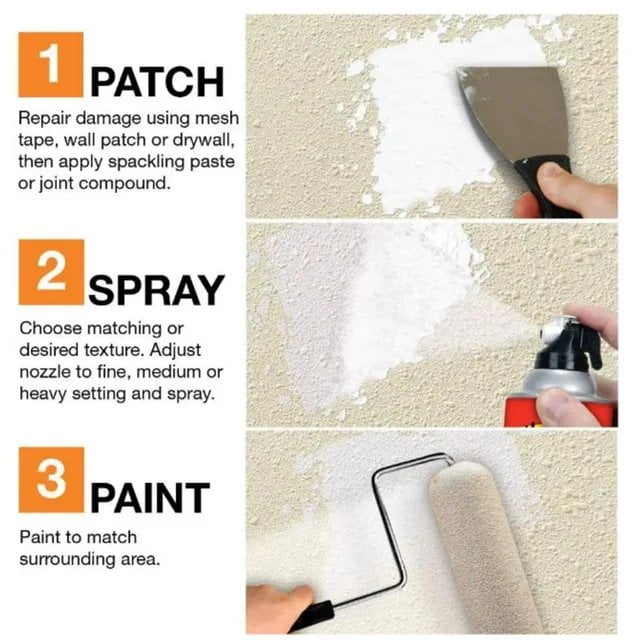 Wall Texture, White, Tinted, Matte, Water, 25 oz 4565
