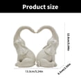 thumbnail image 5 of Love Elephant Statue Set for Garden Decoration and Home Ornamentation Symbolizing Elegant Love Yard Display Sculptue, 5 of 20