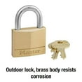 thumbnail image 5 of Master Lock Brass Padlock 140D - Weather-Resistant, Key Lock - 1 Pack, 1/4 Inch Shackle, 5 of 5
