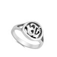 thumbnail image 4 of Om Sign Cutout Ring .925 Sterling Silver Band Jewelry Female Male Unisex Size 6, 4 of 4