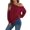 Red, variant on Womens Sweaters Crochet Tops Off The Shoulder Long Sleeve Hollow Out Knit Pullover Beach Clothes Knitwear Fall Winter Clothes White S