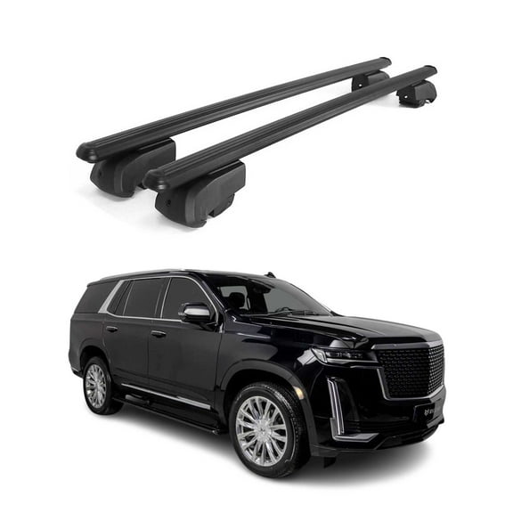 OMAC Lockable Roof Rack Cross Bars Carrier for Cadillac Escalade 2021-2024 Black