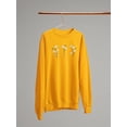 thumbnail image 3 of Cute Wild Daisies W Butterflies Sweatshirt Women -Image by Shutterstock, Female Small, 3 of 4