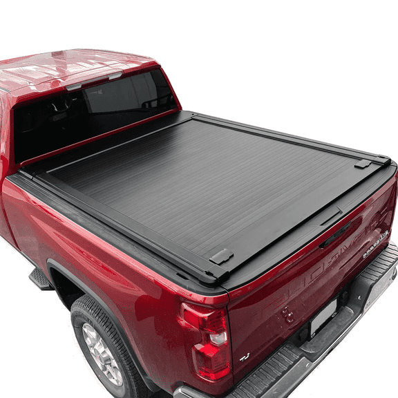 Syneticusa MR Series Retractable T-Slot Rails Hard Truck Bed Cover for 2020-2025 Silverado/Sierra 6'8" Bed