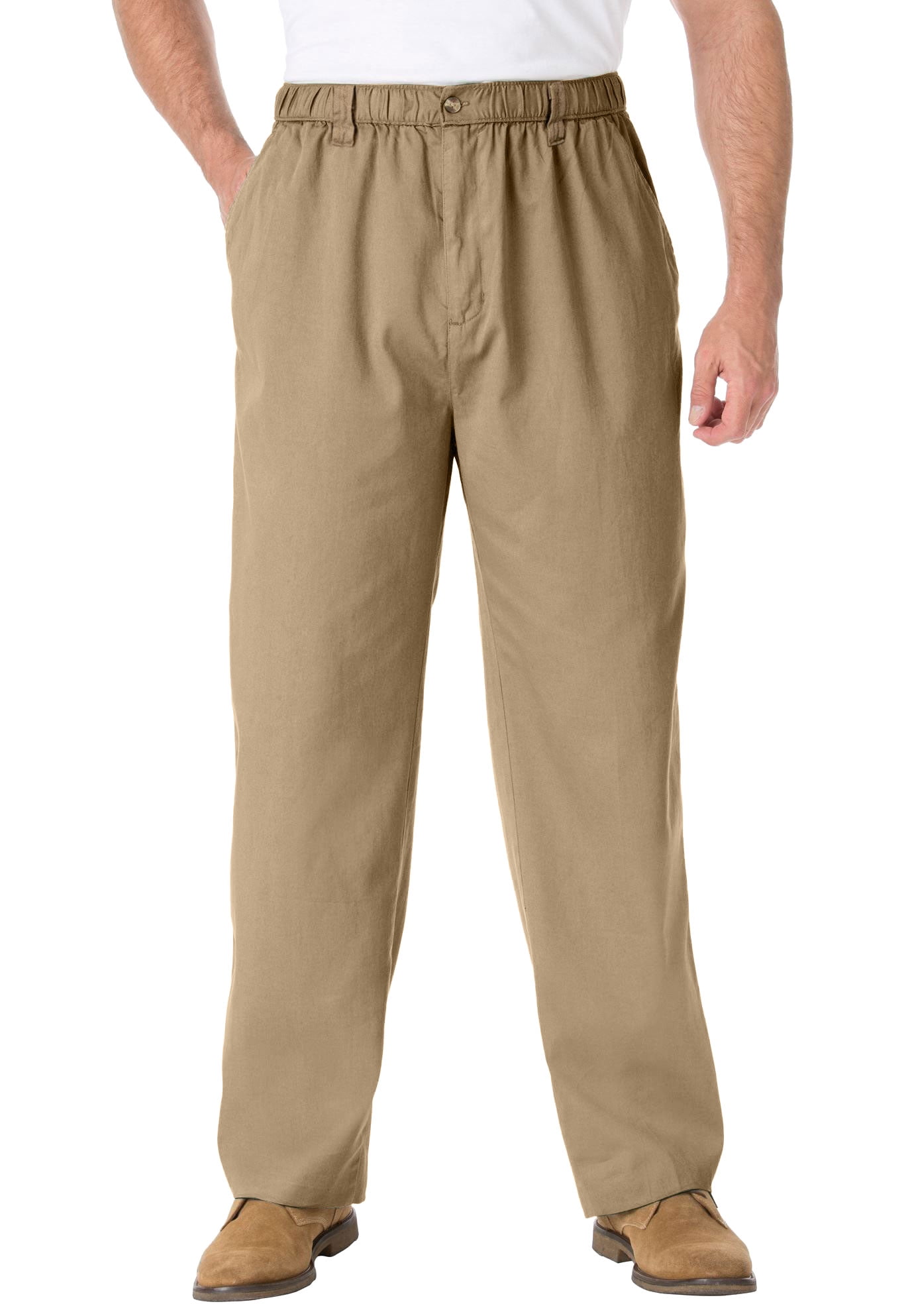 mens elastic waist slacks