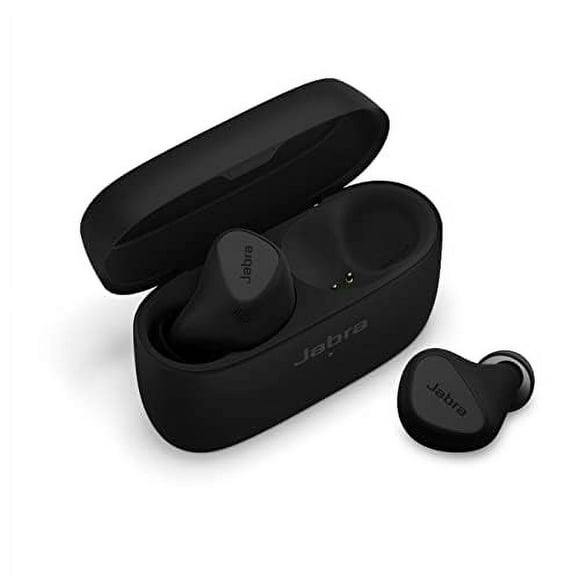 Jabra Elite 5 Véritables Écouteurs Intra-Auriculaires Sans Fil Bluetooth - Annulation de Bruit Active Hybride (ANC), 6 Microphones Intégrés pour des Appels Clairs, Petit Ajustement Ergonomique et Haut-Parleurs de 6 Mm - Titane Noir