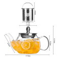 thumbnail image 2 of Tetera Mágica Vidrio Infusiones De Té ,tetera Infusor 400 Ml Xtellar transparente, 2 of 3