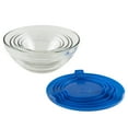 thumbnail image 5 of Glass Food Storage Containers with Snap Lids- 10 Piece Set by Chef Buddy (Blue), 5 of 5