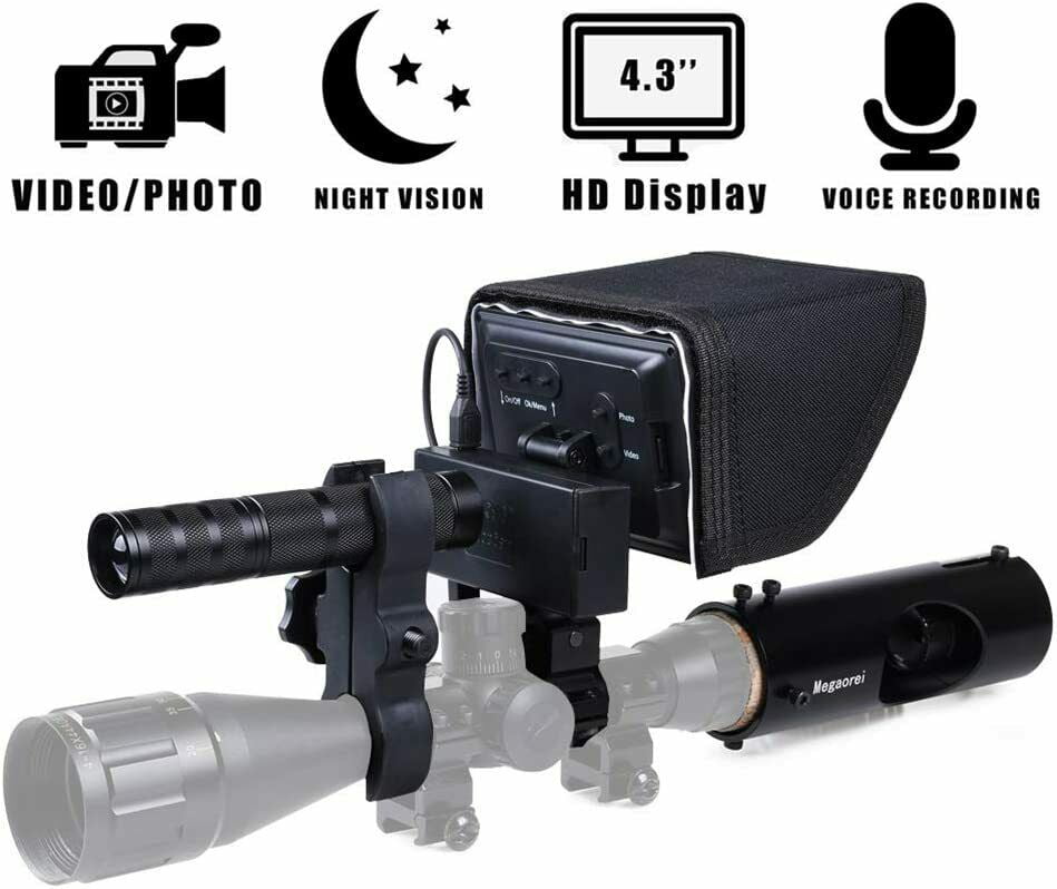 Night Vision Rifle Scope Video Record Hunting Optical Sight Camera 850nm Lase IR 