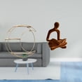 thumbnail image 2 of Estante de almacenamiento de pared,Estantería colgante de pared de metal de 3 niveles para decoración de dormitorio,Estante de pared flotante de 3 capas que ahorra espacio,Figura de pensador, 2 of 8