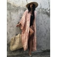 thumbnail image 5 of Bsubseach Women Open Front Kimono Cardigan Long Sleeve Bikini Cover Up for Swimwear, 5 of 6
