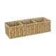 thumbnail image 3 of Cesta tejida con 3 compartimentos, contenedor de almacenamiento, caja rectangular organizadora para mostrador, oficina, escritorio, armarios de baño, 3 of 7