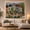 Tile Village, variant on Festive Town Square with Depicted Stained Glass Mosaic, Mystical Fantasy for Space Lovers, Galaxy Room Decor, Christmas Gift, Tapestry Wall Hanging for Bedroom and Dorm