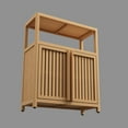 thumbnail image 3 of Large Capacity Natural Bamboo Aesthetic Design Storage Cabinet for Bathroom Living Room Essentials, 3 of 6