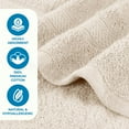 thumbnail image 6 of BNM Chevron Zero Twist Cotton 6 Piece Towel Set, Ivory, 6 of 17