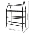 thumbnail image 5 of ToppiJoy 4 Tier Printer Filament Storage Rack, Rolling Filament Spool Holders Racks with Wheels, Heavy Duty Metal Shelf for ABS/PLA/TPU/Nylon, for Studio Office Workshop, 5 of 15