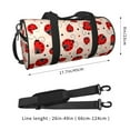 thumbnail image 4 of Gaeub Red Ladybug Lightweight Travel Cylinder Bag Gym Tote Bag Sports Training Duffle Bag with Pockets and Straps, 4 of 8