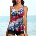 thumbnail image 2 of MKLEKYY Bikini Mujer Traje De Baño Women'S Summer Tankini Swimsuit Two Piece Printed Suspender Shorts Split Swimsuit (2), 2 of 5