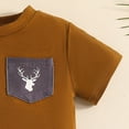 thumbnail image 4 of Baby Boy Clothing Sets Cotton Crew Neck Short Sleeve T Shirt and Camouflage Shorts Toddler Boy Summer Outfits 6 12 18 24 Months 2T 3T, 4 of 6