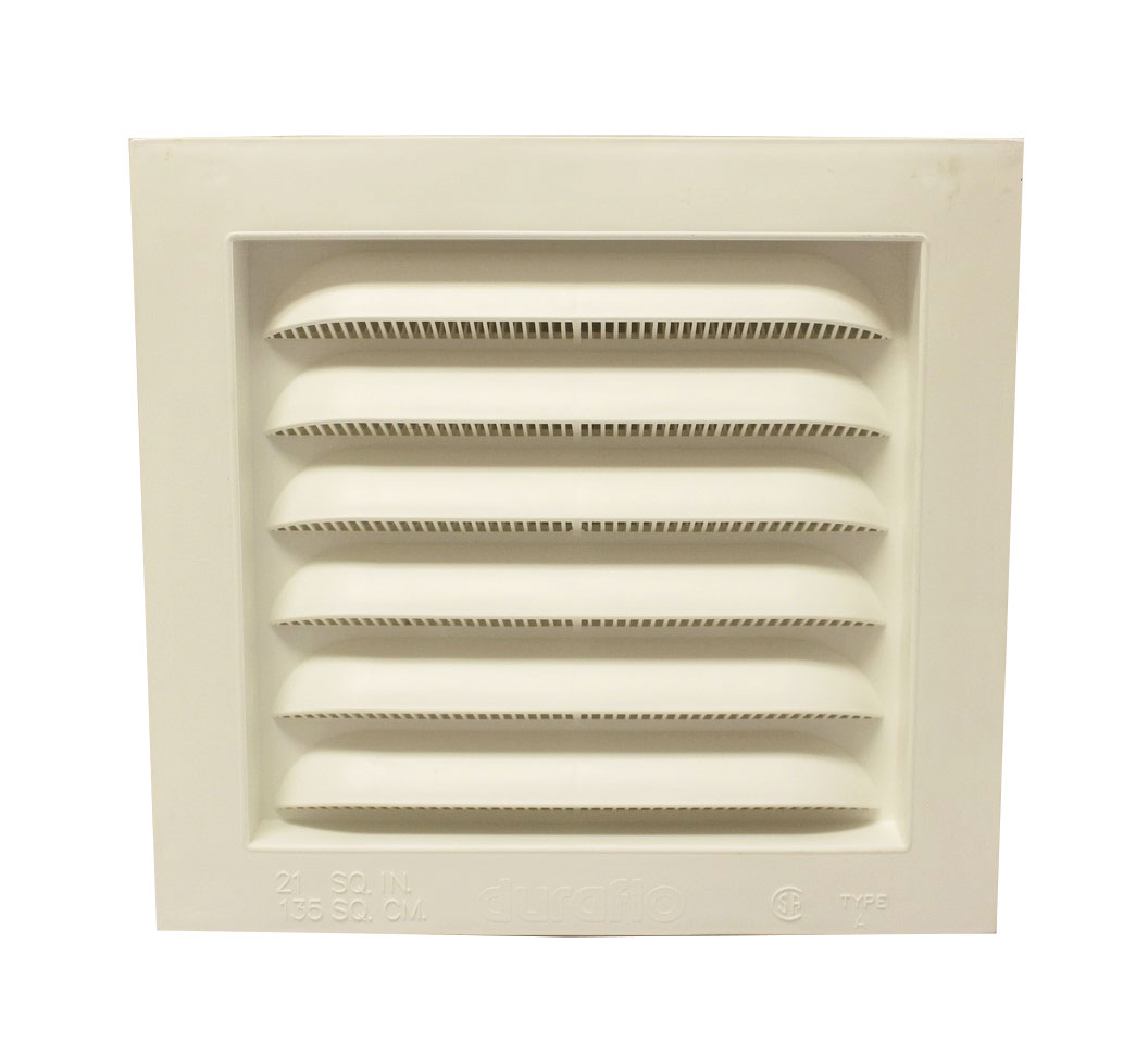 Shed PVC Wall Gable Vent 8" x 8" JChannel
