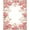 Pink, Pattern 3, variant on Flatwoven High Traffic Area Rug, Floral Rose, Non Slip, Stain Resistant, Washable Area Rugs for Living Room, Bedroom(Ivory, 3X5)
