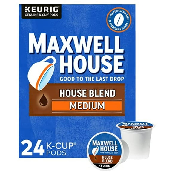 Maxwell House House Blend Medium Roast K-Cup Coffee Pods (24 Ct Box)