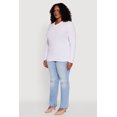 thumbnail image 4 of Women's Plus Size Long Sleeve V Neck Tee, 4 of 5