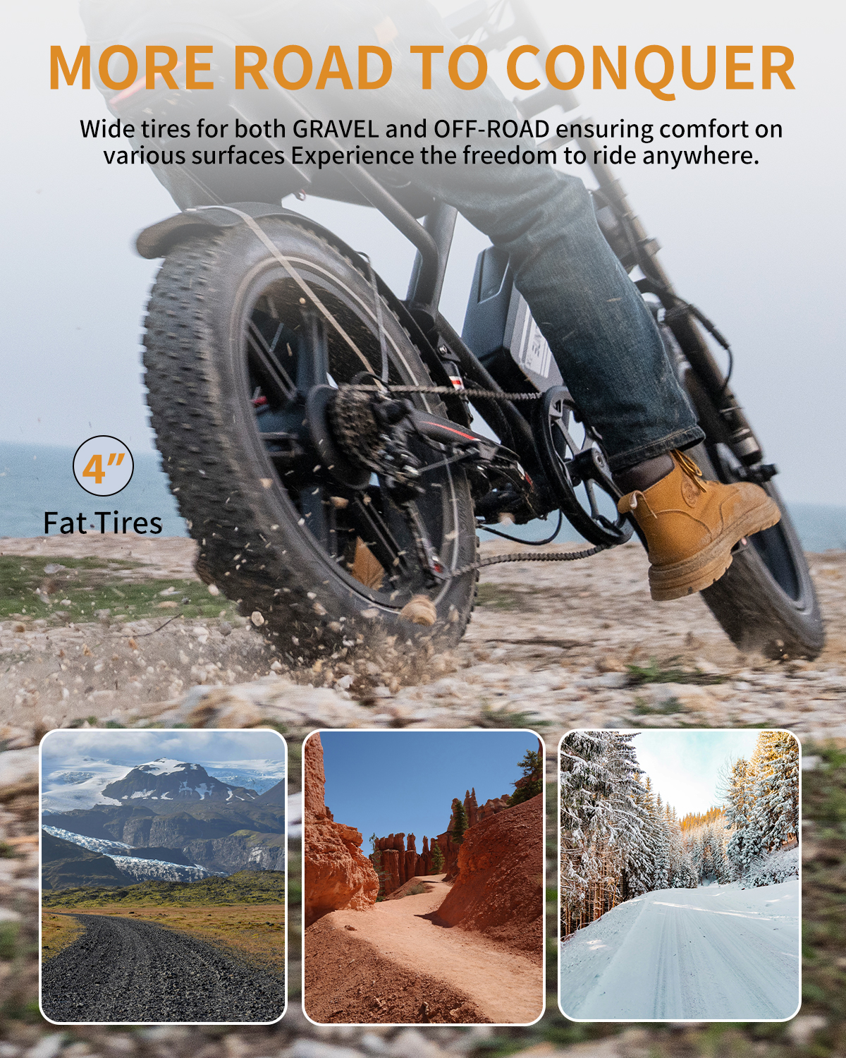 AMYET S6 Electric Bike for Adults Dual Moter Peak 3000W, 52V 50AH Removable Dual Battery, 140/75 Miles,32MPH Ebike, 20" Fat Tire Electric Motorcycle Bike