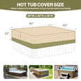 thumbnail image 4 of Aoodor Heavy Duty Outdoor Hot Tub Cover, 600D Waterproof Oxford Spa and Hot Tub Cover Replacement Covers with Zipper and Air Vents for Square Inflatable Hot Tub, 80"W x 80"D x 20"H, 4 of 9