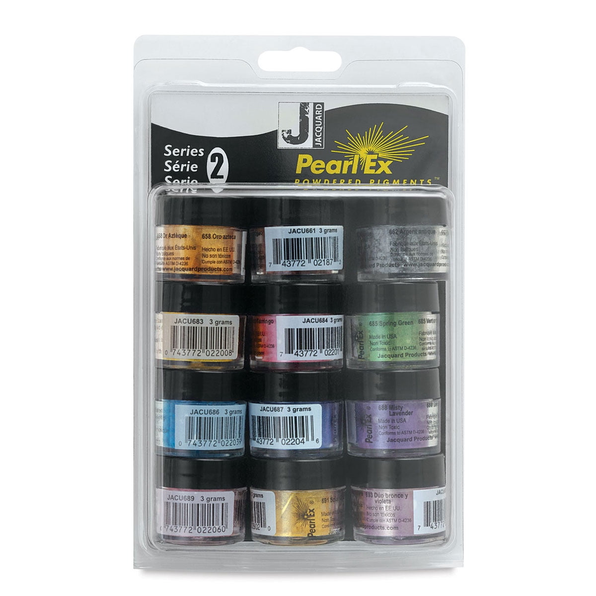 Jacquard Pearl Ex Mica Pigment Set, 12-Colors, Series 2