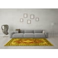 thumbnail image 3 of Ahgly Company Machine Washable Indoor Rectangle Persian Yellow Traditional Area Rugs, 3' x 5', 3 of 4