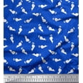thumbnail image 1 of Soimoi polyester Crepe Fabric Floral & Cat Animal Printed Fabric 1 Yard 52 Inch Wide, 1 of 3