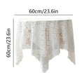 thumbnail image 3 of Gpaecead Square Small Table Cloth - Ivory Crochet Tablecloth for Round Coffee Table 35 X 37 Inch - Bright silk square, 3 of 6