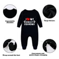 thumbnail image 2 of YSCULBUTOL Baby Twins Bodysuits I Love My Great Grandma Newborn Clothes Infant Twin Romper Unisex Toddler Outfits With Sock, 2 of 4