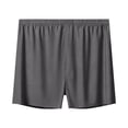 thumbnail image 3 of Mens Loose Boxer Shorts Silk Sleep Boxers Button Fly Gray 3XL, 3 of 3