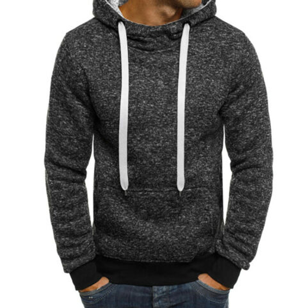 Hirigin Mens Hoodie Winter Warm Long Sleeve Hoodie Hooded Sweatshirt