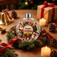thumbnail image 6 of Happy Christmas 3D Ball Hanging Decor with Santa & Snowman, Christmas Tree Ornament, 6 of 6